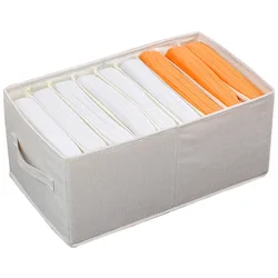 Foldable 7 layers 9 Grids Thicken Closet Drawer Divider Organizer Storage Box for Jeans Leggings T-shirt