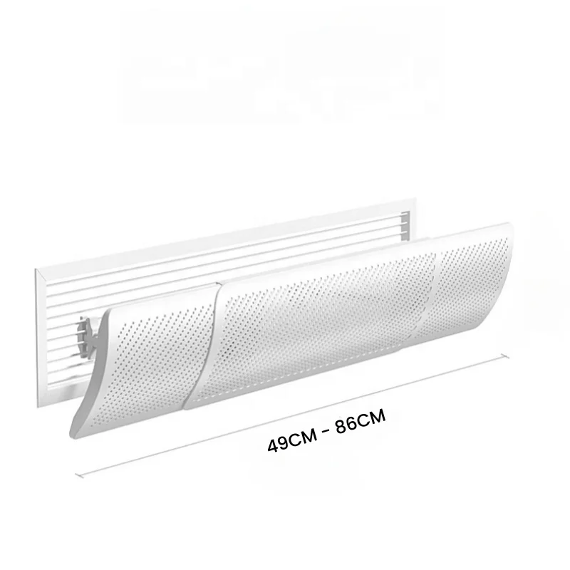 Retractable AC Vent Deflector 49cm-86cm Adjustable Sizes Air Conditioner Deflector for Central Air Conditioning