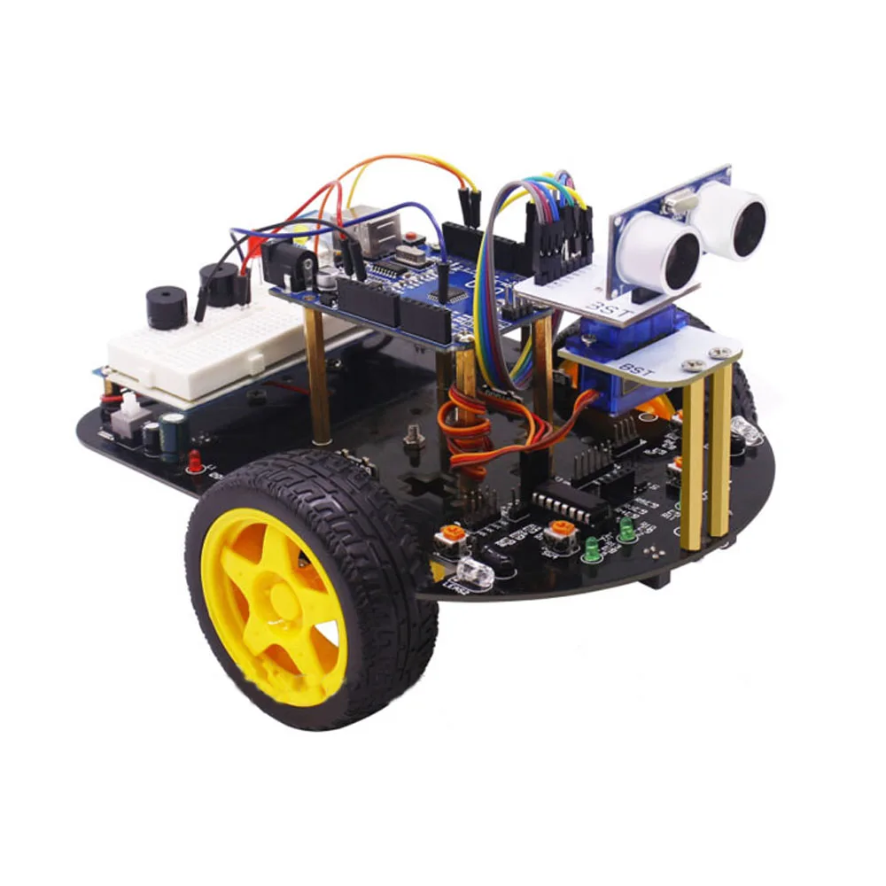 Пользовательский 2WD многофункциональный 2 в 1 Smartduino DIY робот R3 стартовый автомобильный комплект для программирования обучения