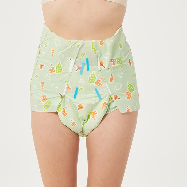 Super Dry High Quality Abdl Adult Diaper PE Back Film Abdl Diaper Thick for The Old Abdl Diaper Medium Size