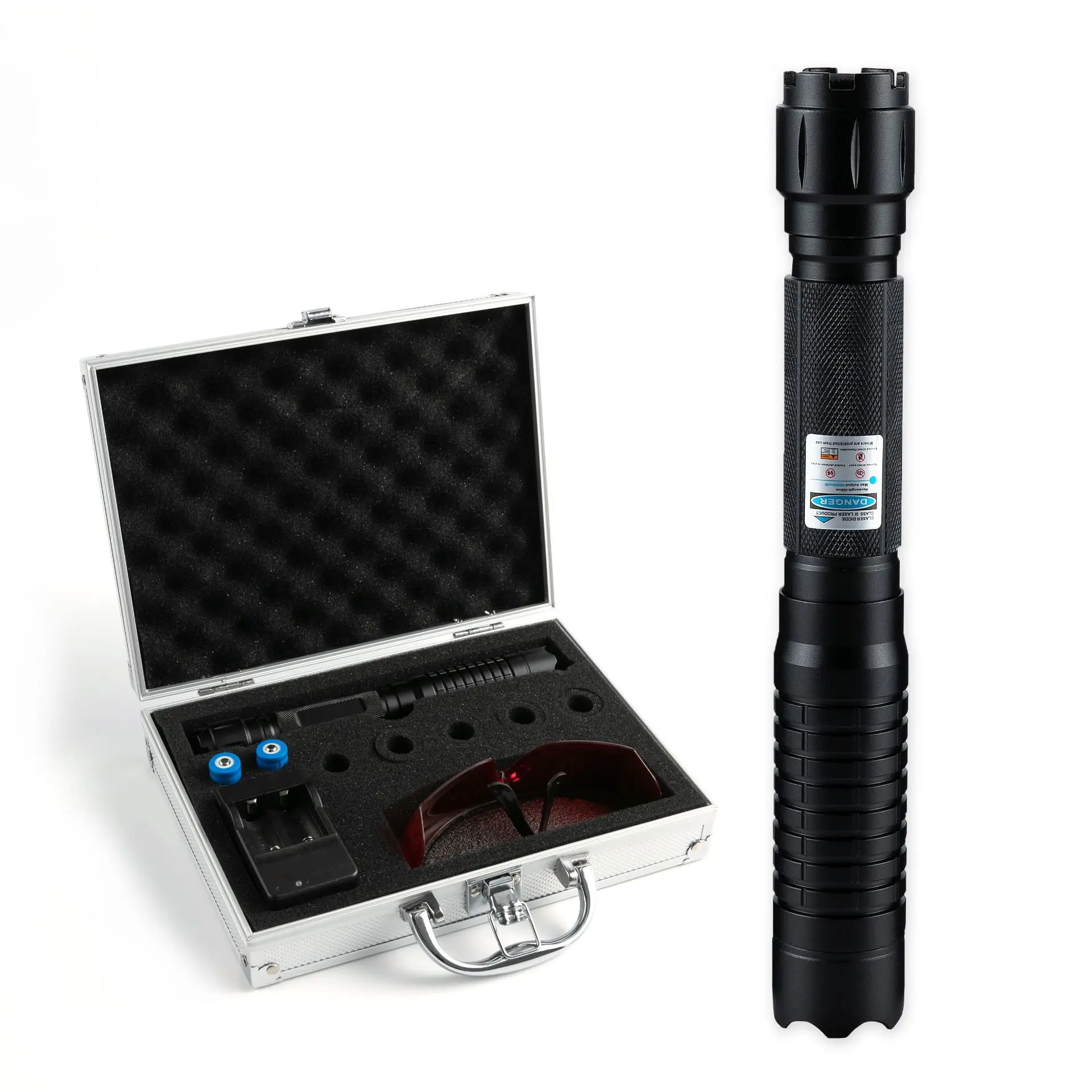 Hot in USA EU Middle East Rechargeable 450nm Blue Laser Pointer Pen with All Accessories