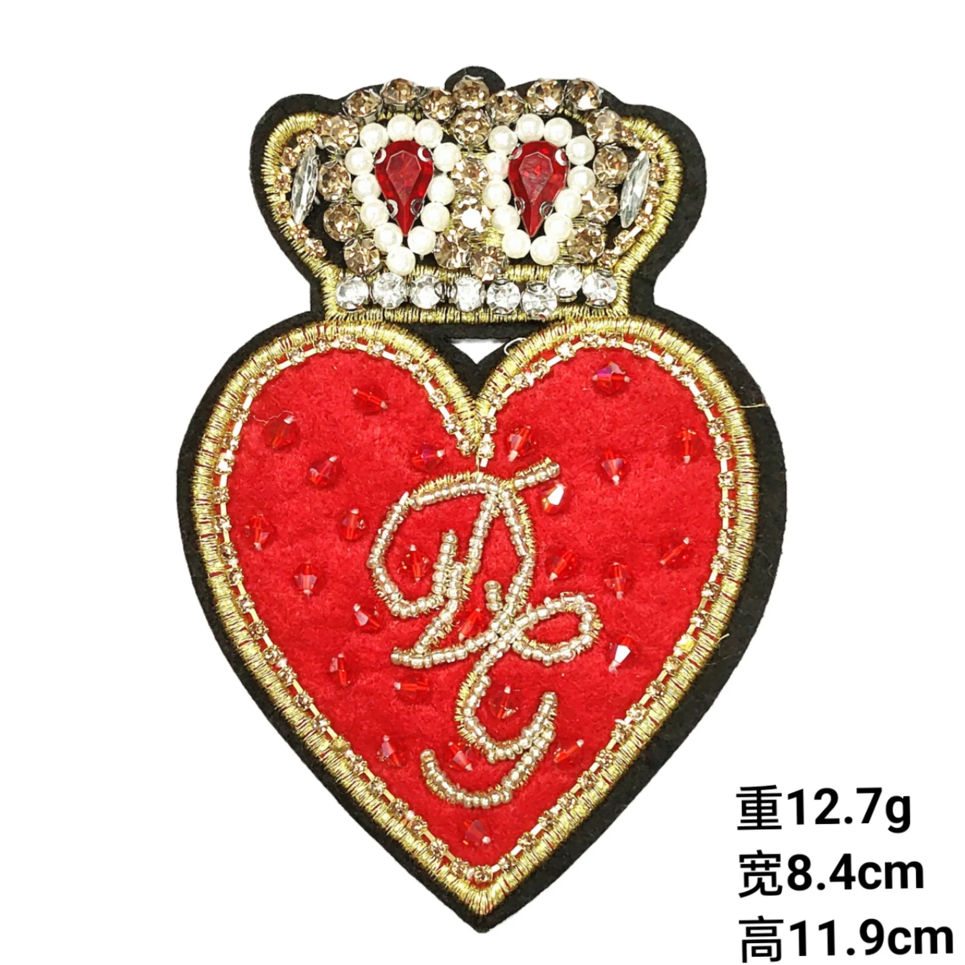 Handmade Beads and Sequins Embroidered Decorative Clothing Patches Rhinestone Beaded Embroidery Patch for Clothes