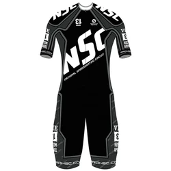 Custom Short Sleeved Zipper Conjoined Sports Clothes Cycling Clothing Roller Skating Jersey Onesuits Uniform Sportswear For Men