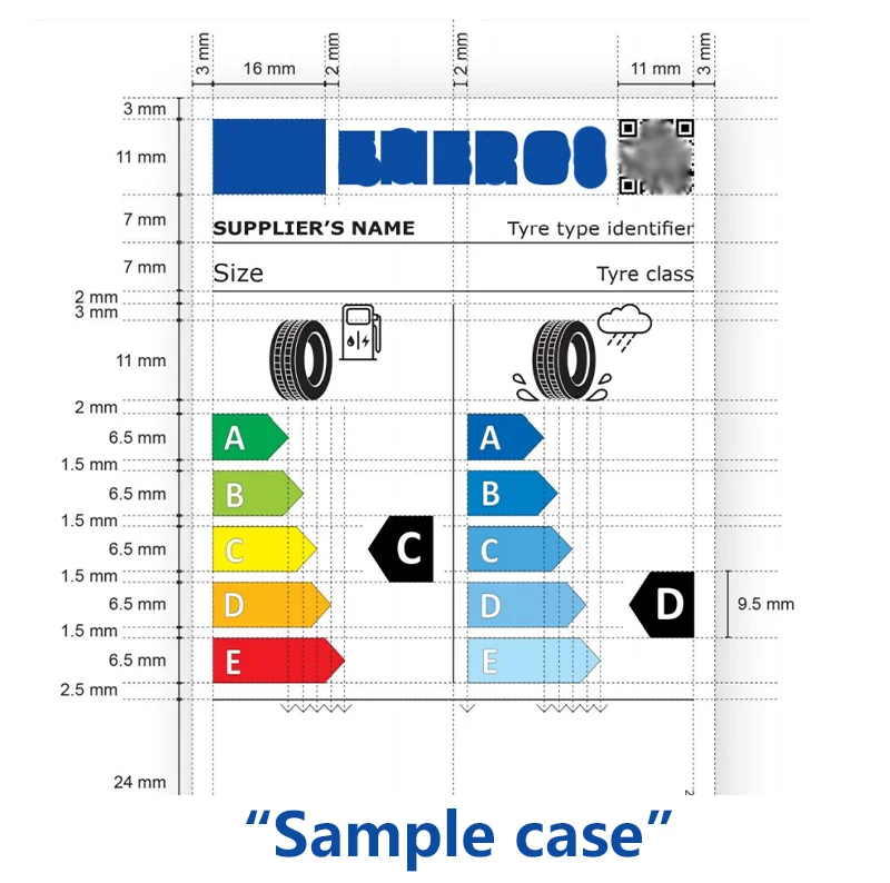 High Quality Custom Tire Labels Semi-Glossy Vinyl Plastic and PET Barcode Tyre Sticker Self-Adhesive for Tires