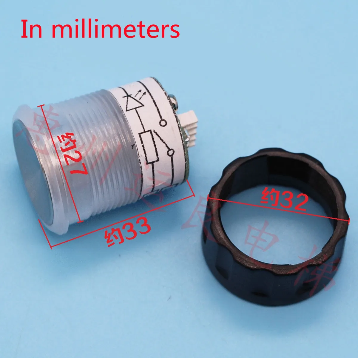 Original Elevator Parts Otis Push Buttons BR27A Concave Round Button Kone