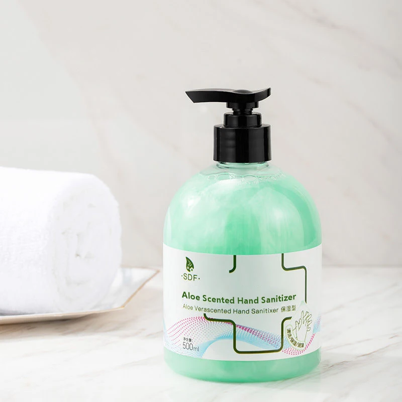 OEM processed 500ml aloe vera lemon type hand sanitizer that is easy to carry when going out