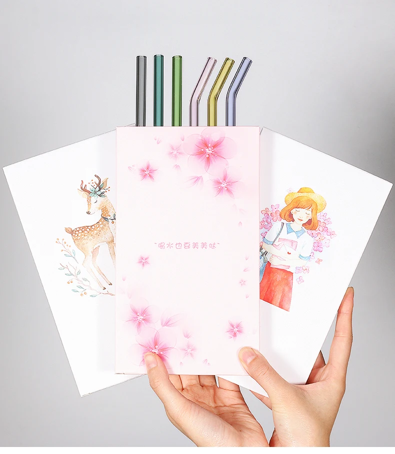 Amazon top selling new product ideas 2019 glass bottles with straw