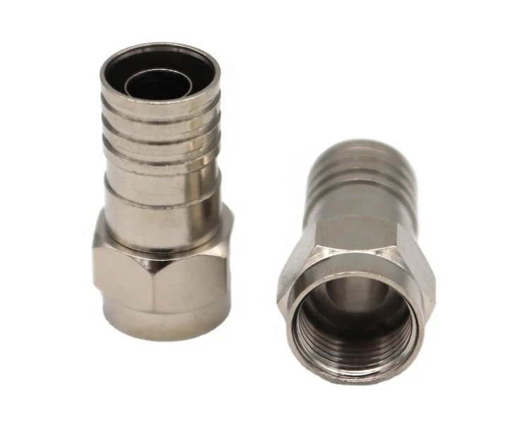 Manufactory product high-frequency RF Coaxial F Male Plug Crimp Connector for RG6 Cable