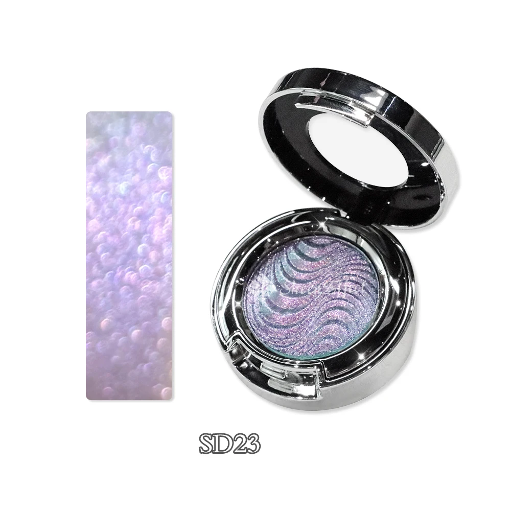 Wholesale cosmetics makeup your logo holographic holo single private label high pigmentation duo chrome multichrome eyeshadow