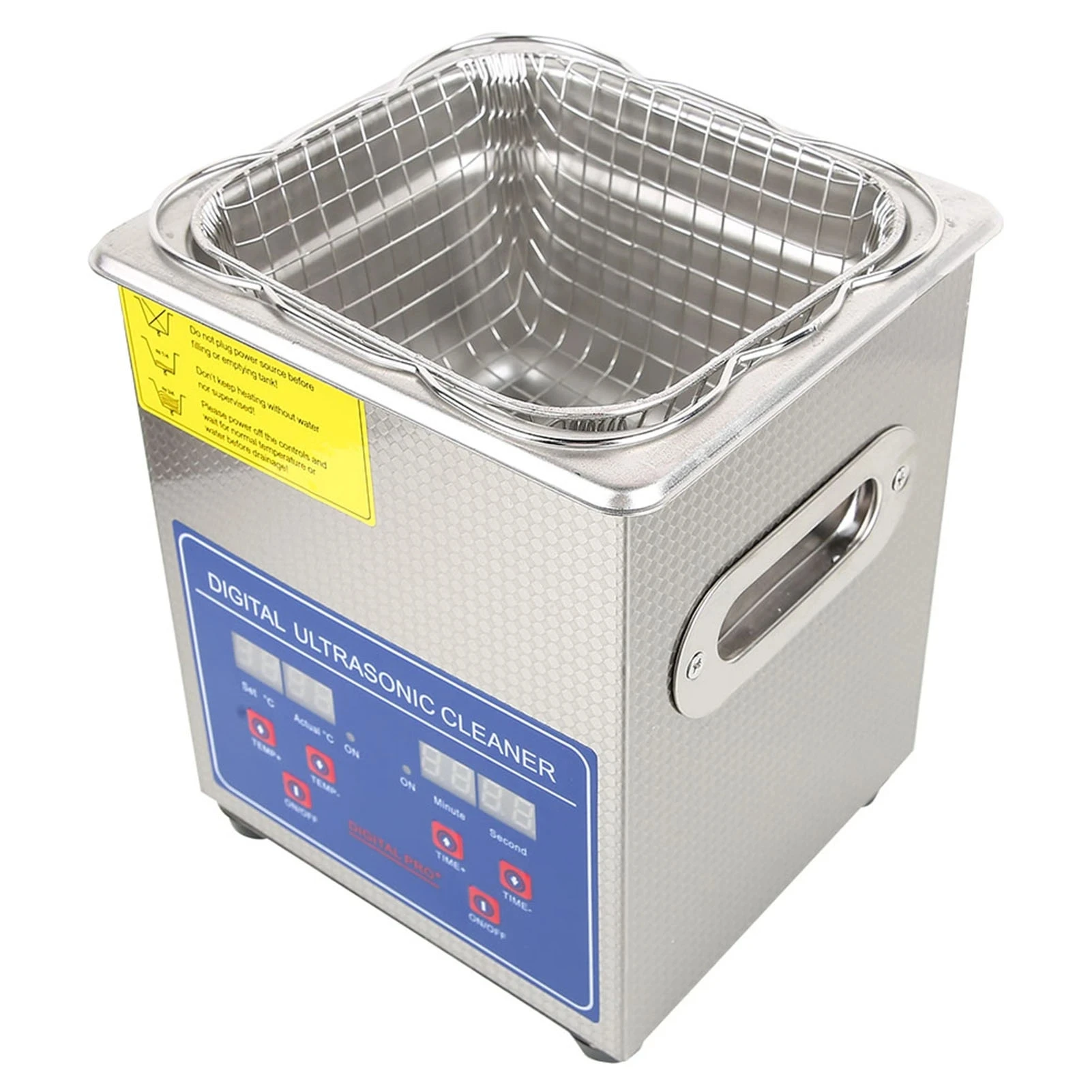 2L Single Tank Glasses Jewelry Cleaning Machine Cleaning Instrument Temperature Control Ultrasonic Cleaner