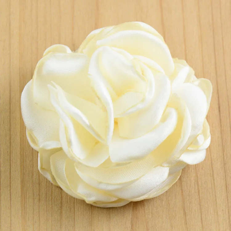 30pcs/lot 2.17 Inch Flat back Rose New Kids Hair Fabric Flowers For girl Headband Flower Handmade Accessories 24colors