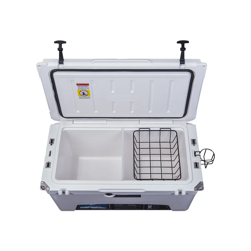 Wholesale rotomolded hard cooler box ice chest cooler 75QT large size outdoor coolers for camping fishing hiking