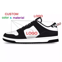 Custom Luxury Brand Logo Men Women Skateboard Shoes Manufacturer Casual Leather Sneakers Trendy Low Top Custom Sb Shoes
