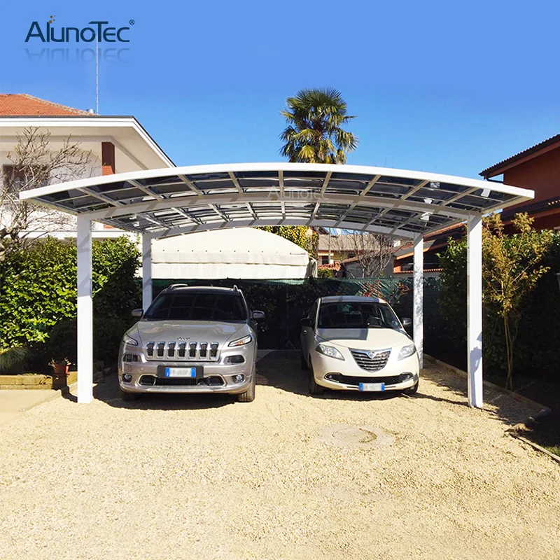 Aluminum  Fixed Carport Canopy Waterproof PC Roof for Car Parking
