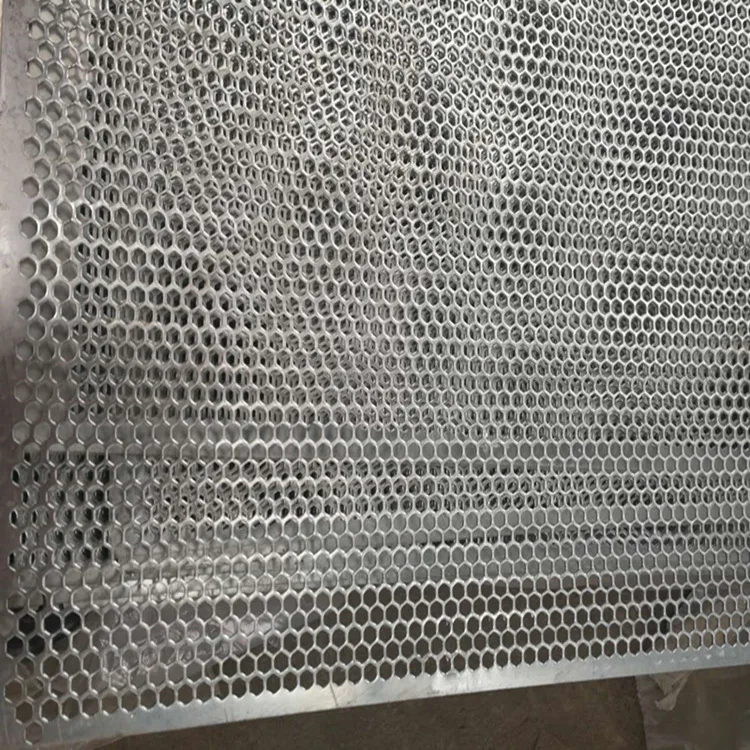 Ruilin Hexagonal Perforated Steel Acoustic Metal Screen Plate Galvanized 4x8 Decorative Price Per Kg Aluminum Sheet