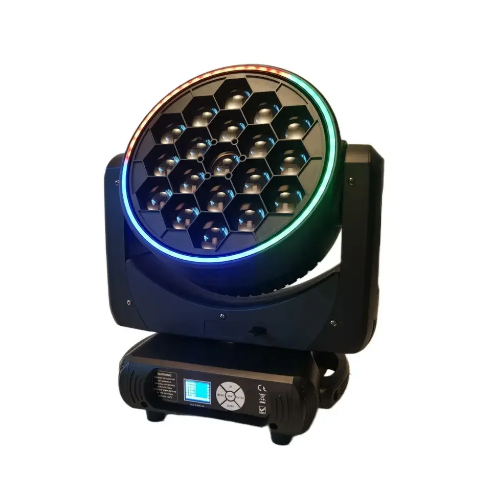 LED zoom wash light 19x40W RGBW 4IN1 moving head light with 2in1 flightcase price disco wedding events stage lighting equipment