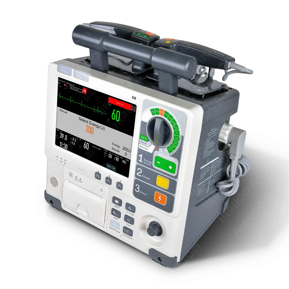 Comen S8 Defibrillator Monitor AED heart pacemaker First-Aid Portable Defibrillator