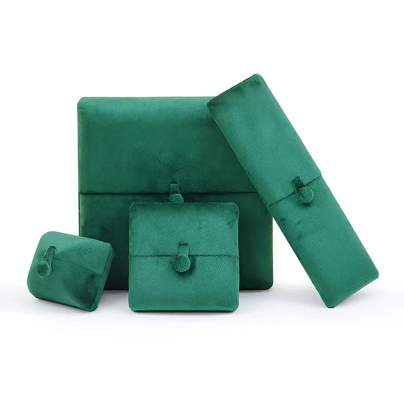 High-grade jewelry box flannel double earrings ring box girls women pendant earrings bracelet box beauty wholesale surprise