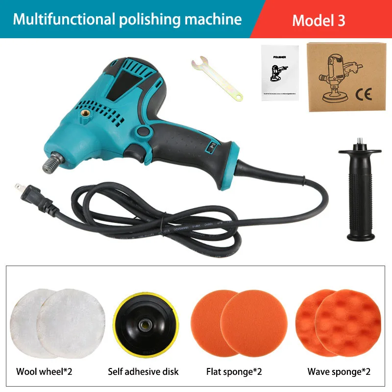 110V/220V Industrial Adjustable Rotary Electric Polishing Machine 125mm Multifunctional Orbital Floor Car Polisher Waxing