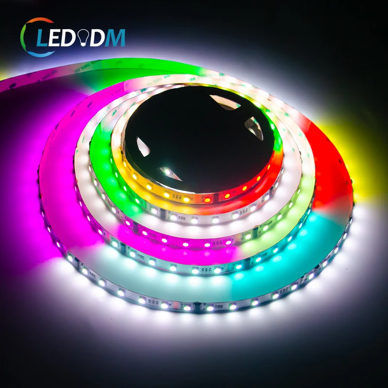 DMX512 TM512 UCS512  digital led strip External IC DC 24V 5050 60LEDs/m rgb magic full color RGB RGBW programmable led strip