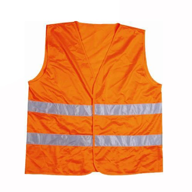 EN20471 approval orange color polyester material  High-Visibility safety Jacket vest