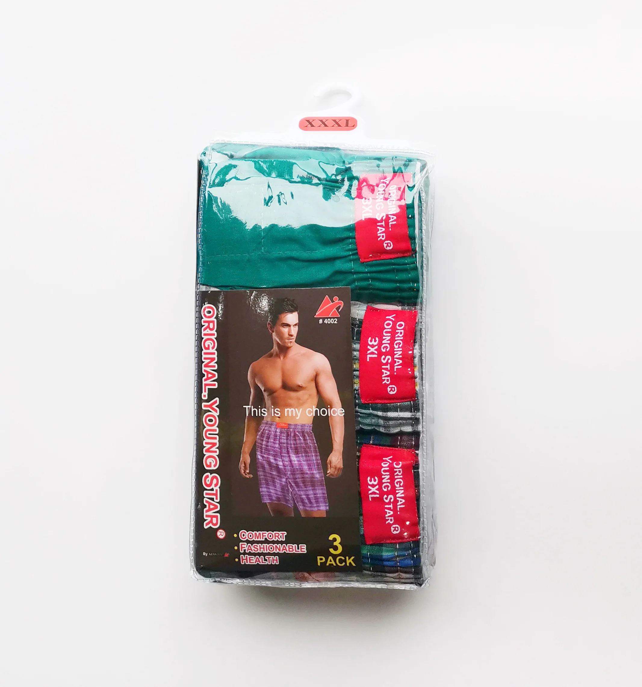 3 в 1, дышащие мужские трусы-боксеры