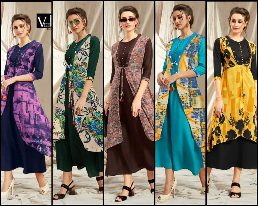 Rayoun kurti для женщин трапециевидный стиль высокое качество и низкая цена