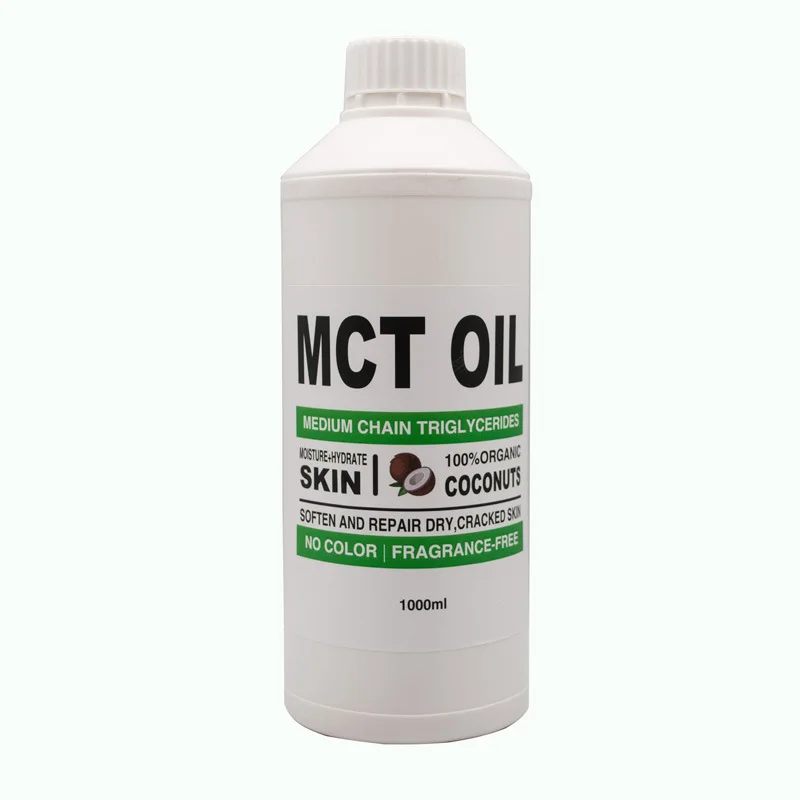Private Label Low Quantity OEM MCT Oil Coconut Oil Cold Press for Skin Moisturizing and Body Massage 1000ml
