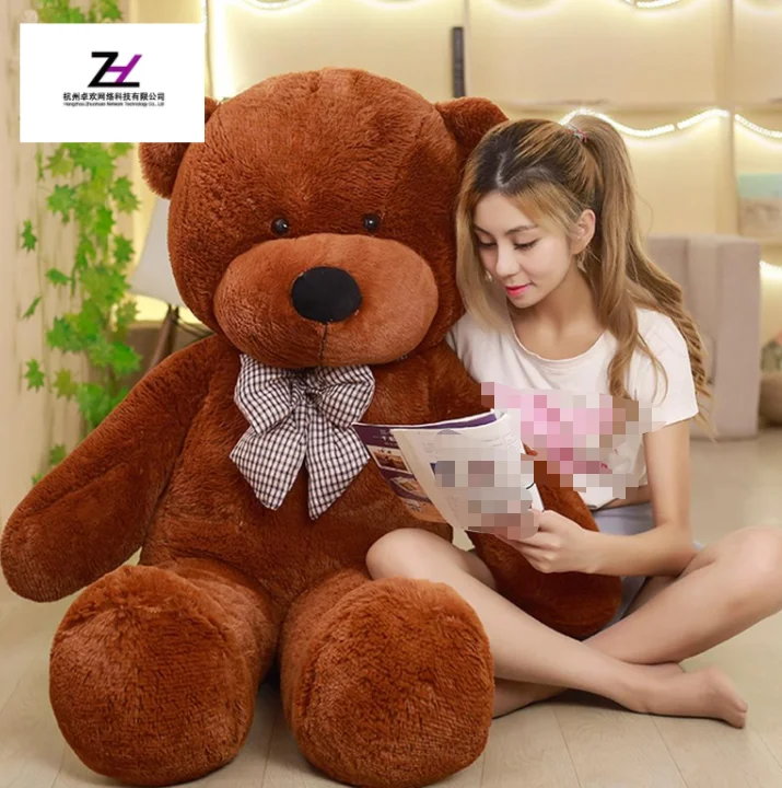 Custom Teddy Bear 120 140 hugging large Teddy Bear with Bowknot Plush Toy stuffed gift Home Decoration Big teddy bear