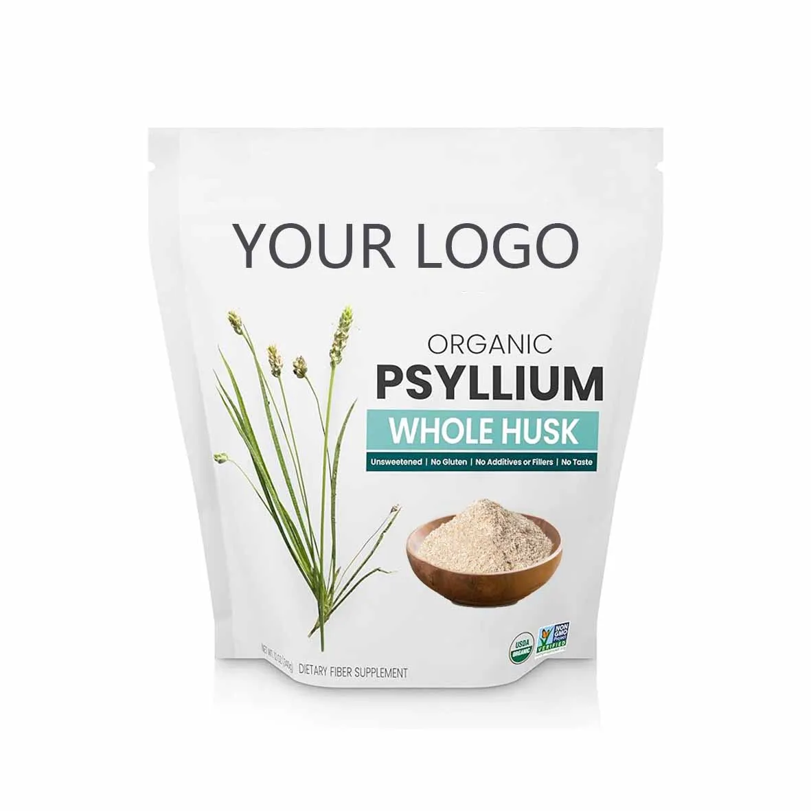 OEM High Quality Organic Psyllium Whole Husk Dietary Fiber Supplement Psyllium Whole Husk Powder