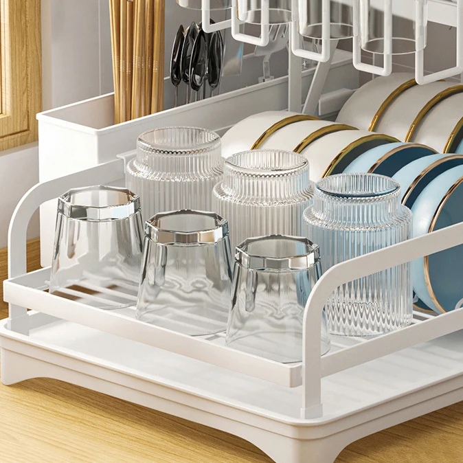 Home And Kitchen Dish Drainer Rack Dish Drying Organizer Rack Cutlery Storage Water Cup Chopsticks Knife And Fork Holder