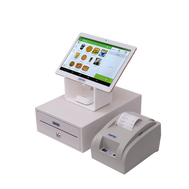 10inch Mini All In One Cash Register System Small Size Point Of Sale Equipment Android Pos with Printer For Retails