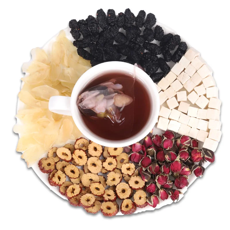 Китай, оптовая продажа, тутовая Роза, Лилия, Пория, красный цветочный чай с датой