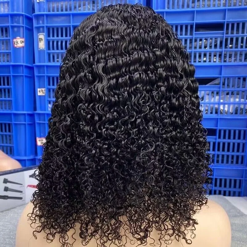 Afro Tight Kinky Curly Wear and Go Glueless Human Hair Wigs Pre-plucked HD Wigs Transparent Swiss Lace Wigs Natural Hairline