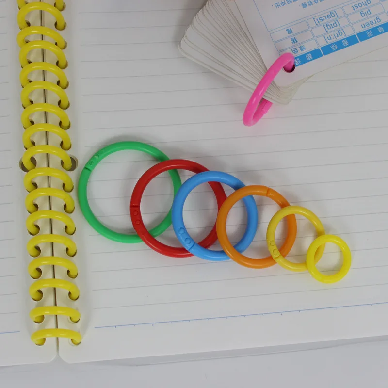 Double button loose leaf ring, environmentally friendly, colored open ring, card book ring, circular hand ledger