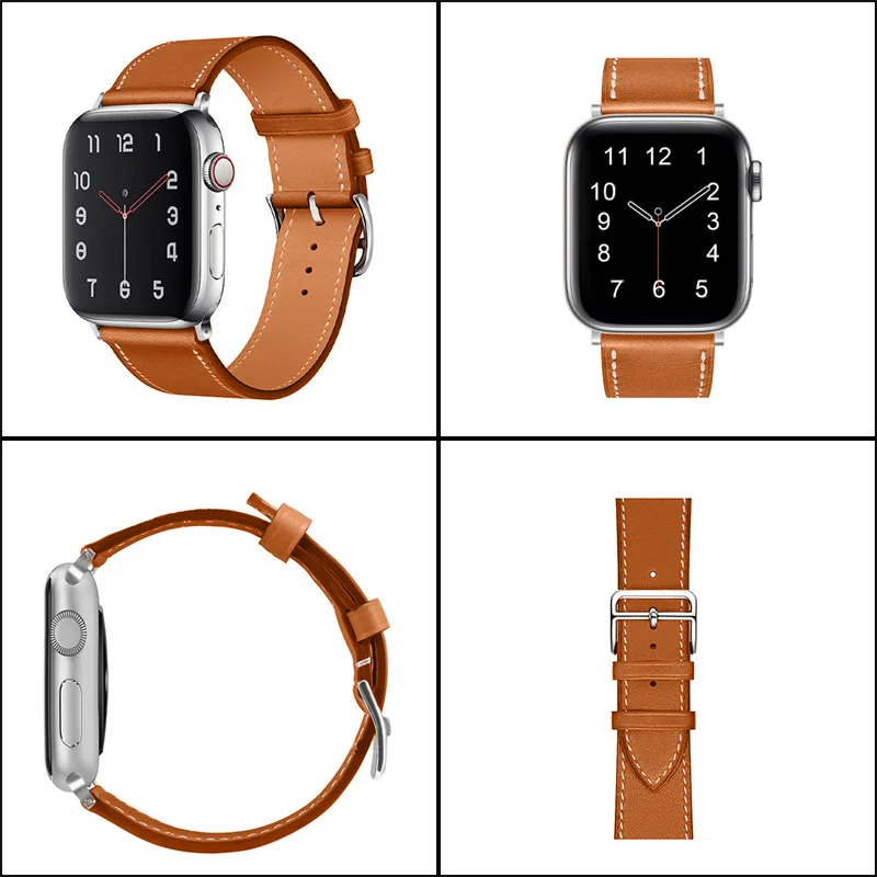 Ремешок сменный из натуральной кожи для Apple Watch Ultra SE2 SE Series