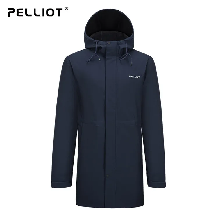 Windbreaker Men Long Hooded Softshell Jaket Jacket Adults for Men Solid Autumn Fleece Knitted Silk Screen Printing Loose