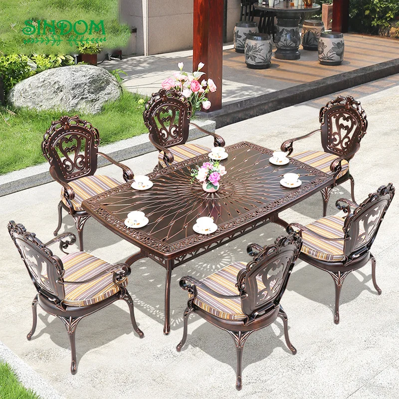 High Quality Metal Garden Furniture Table and Chairs Set for Outdoor