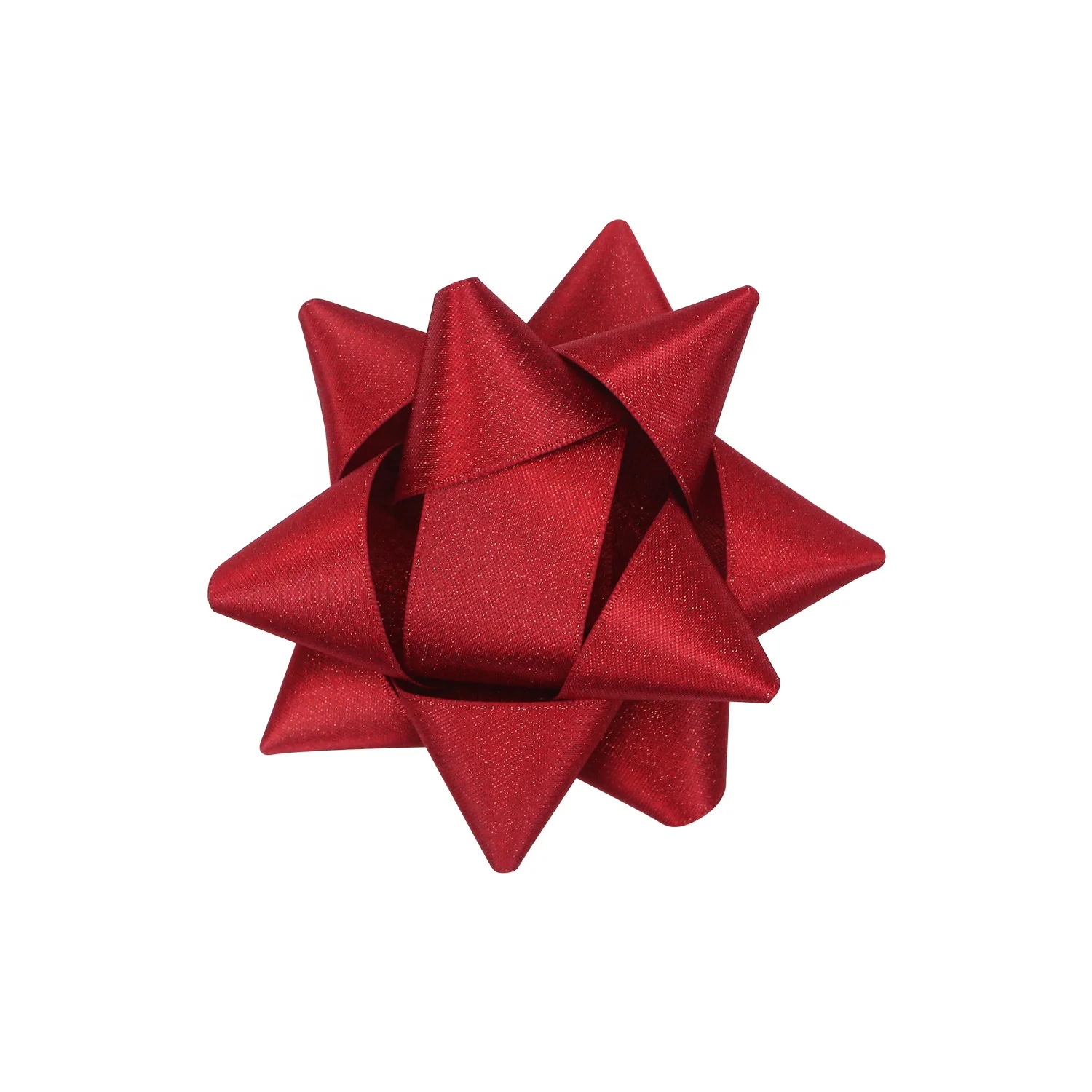Huihuang Ribbons Solid Color Customized Holiday Decoration Ribbon Bows Star Gift Wrapping Bow