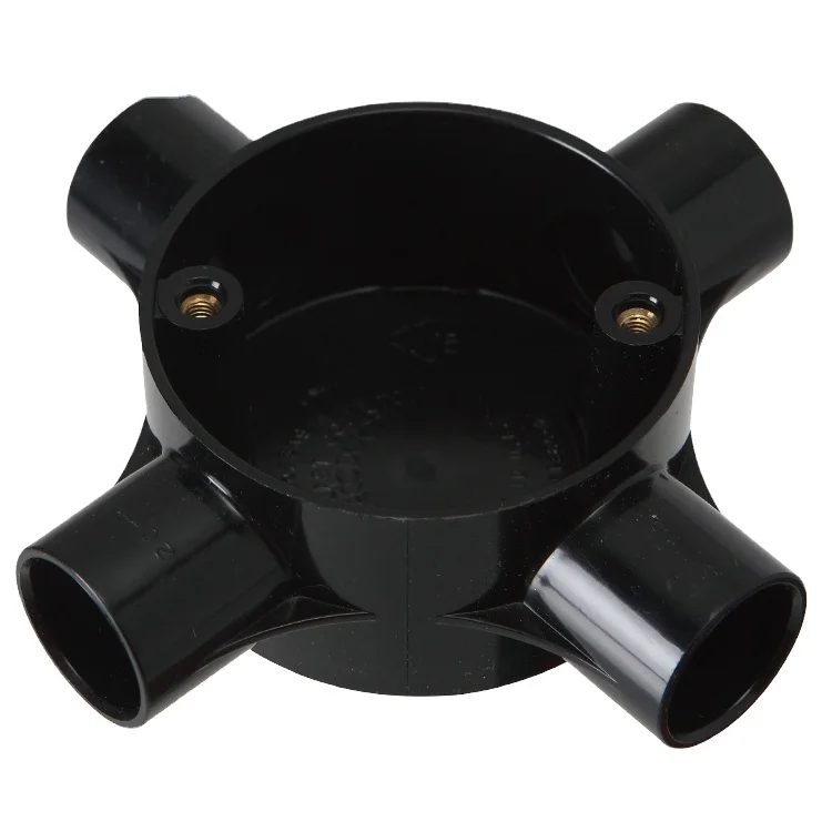 BS EN61386-21 PVC Insulating Electrical Pipes & Fitting 4 ways intersection junction box