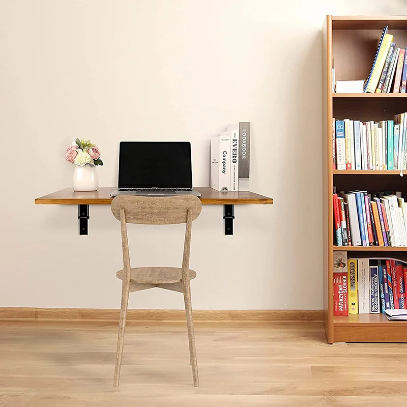 Wall Mounted Folding Desks Modern Wall Mounting Workbench Floating Computer Table Metal Wall Shelves