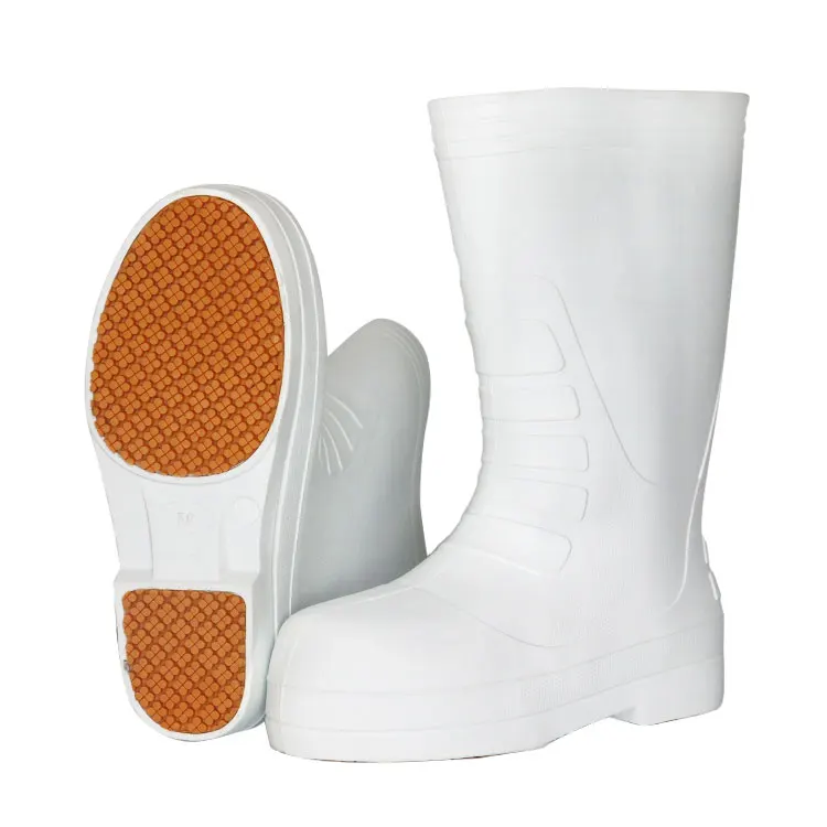 Cheap High Quality Eva Waterproof White Medical Care Food Chemical Industry Comfortable Safety Rain Boots