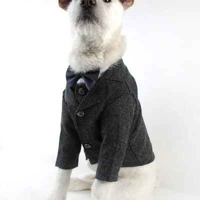 New Handsome Dog Tuxedo French Bulldog Coat Pet Dog Costumes