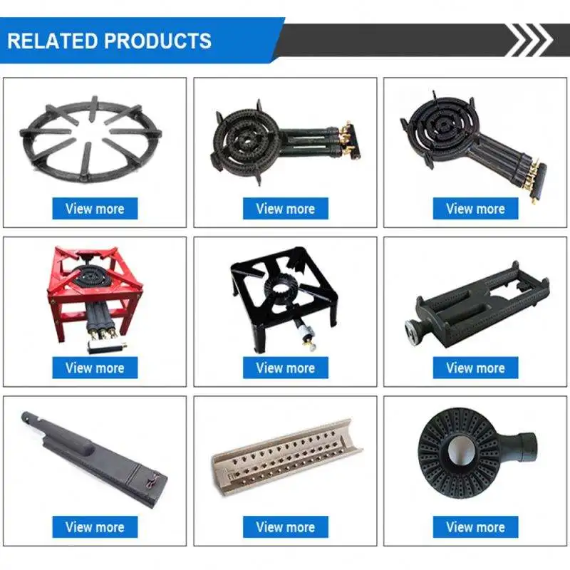 OEM portable heavy duty cast iron gas stove cook top 3 ring gas burners for kitchen cooking