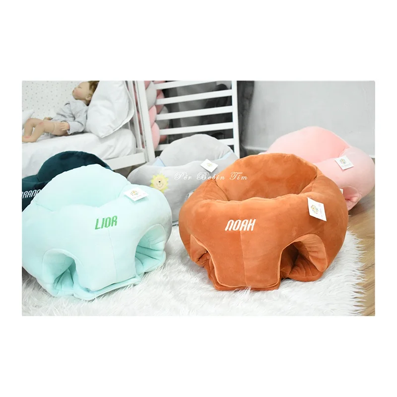 BEST SELLER Velvet Baby Sofa, from 4m +, 360 degree protection protected product PBT CE and EUR1 shipment Low MOQ baby chair kid