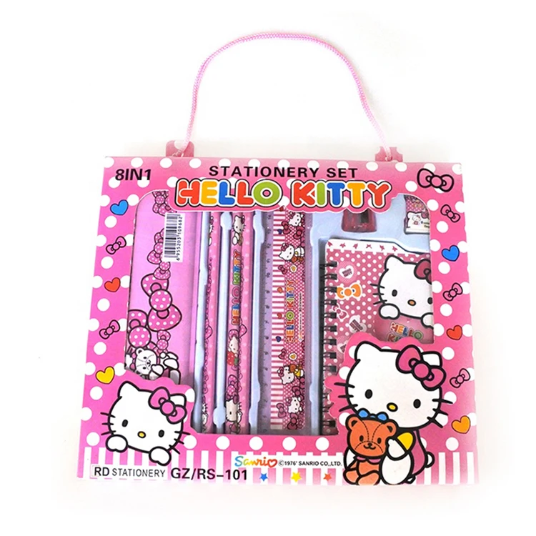 Hot Sale Good Quality Pink School Custom Children School Kid Stationery Set Gift Stationary