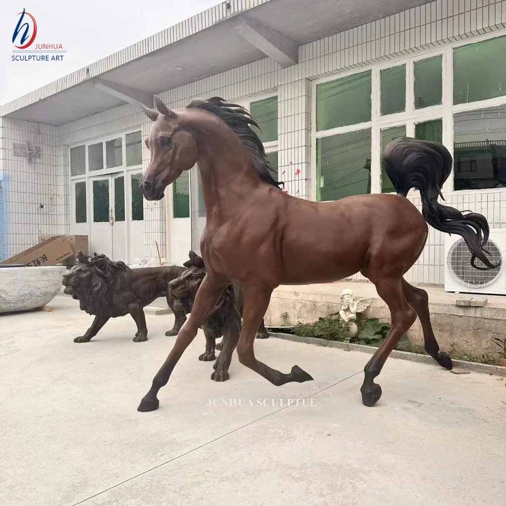 Metal crafts life size bronze Arabic horse statue brass Arabian horse sculpture for sale