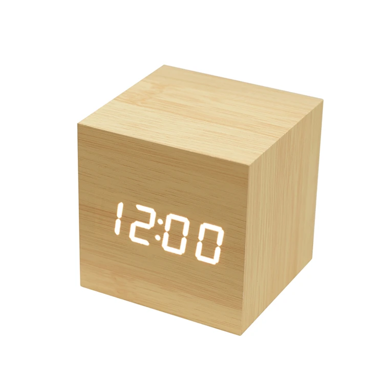 
Original cheap quality assurance led wooden alarm clock digital 