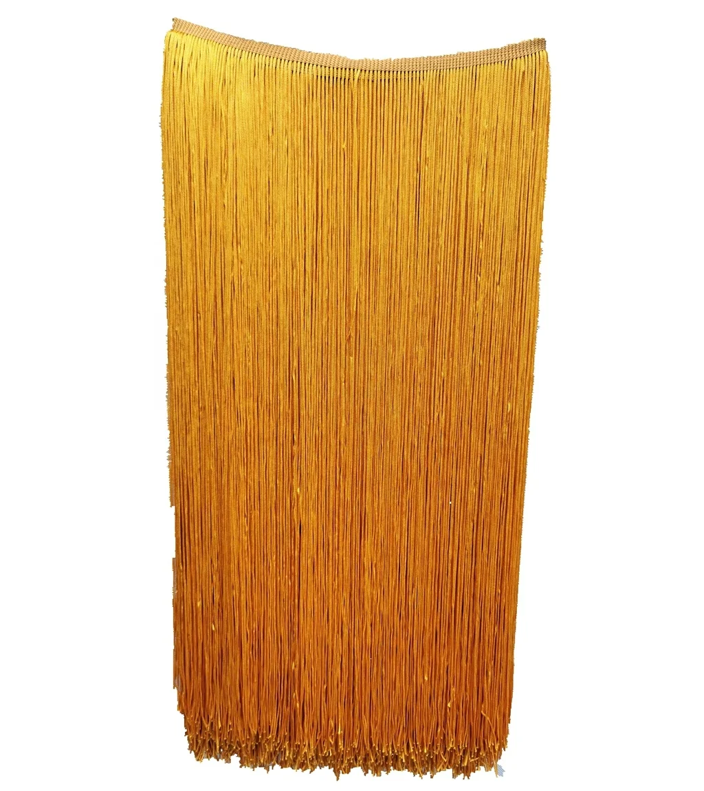 Wholesale 50CM 20Inch Long Silky Polyester Fabric Fringe Tassel Trim for Fashion Dress