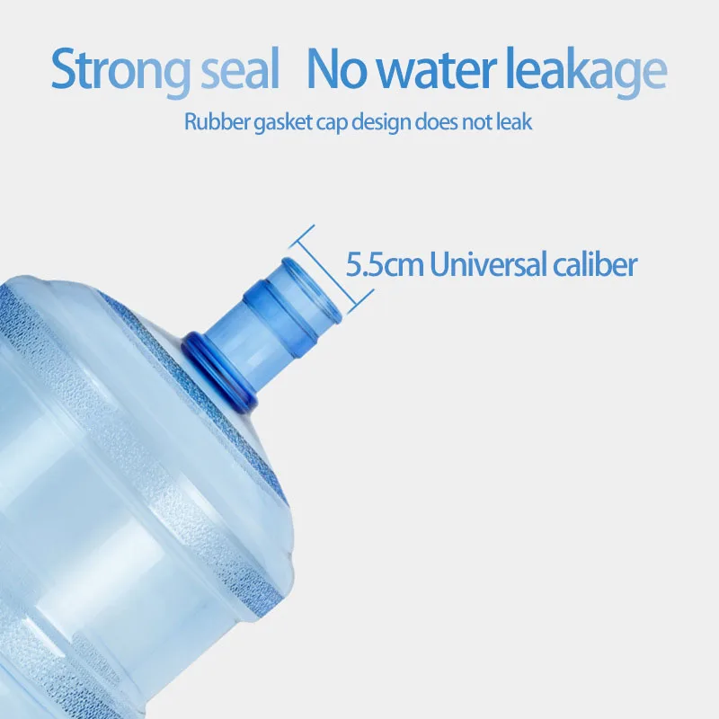 Food Grade PC Plastic 5 Gallon Pure Water Drinking Bucket For Water Dispenser
